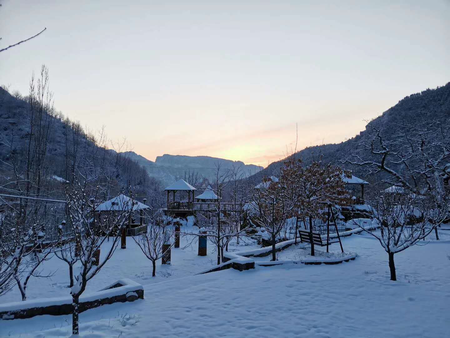 朝阳沟景区的冬日